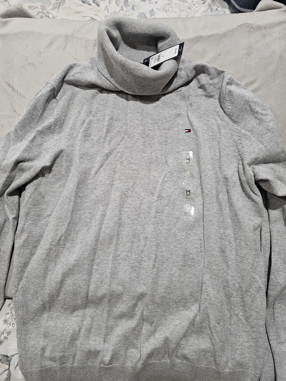 Tommy Hilfiger Men's Grey Turtleneck Sweater